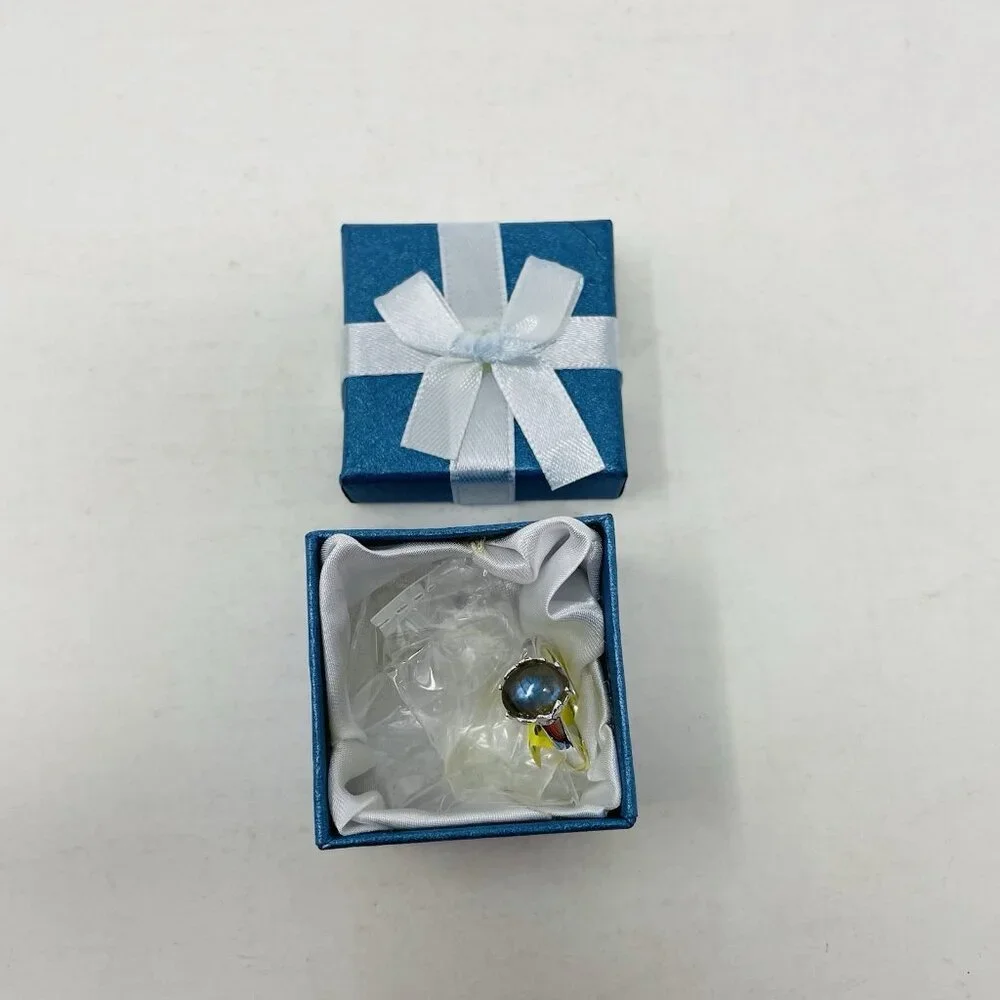 Malagasy Labradorite Size 8‎ 925 Sterling Silver Solitaire Ring 3.35 cts. 5042